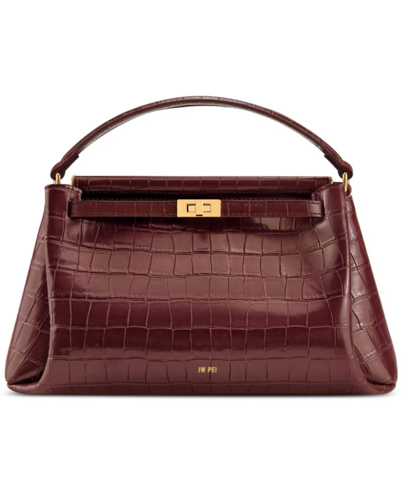 Carmen Embossed Pattern Small Top Handle Satchel Handbag