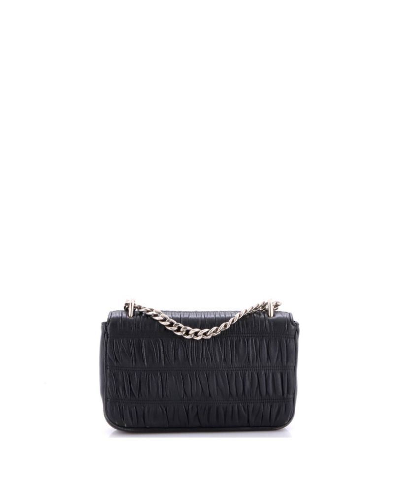 Small Chain Flap Shoulder Bag Nappa Gaufre