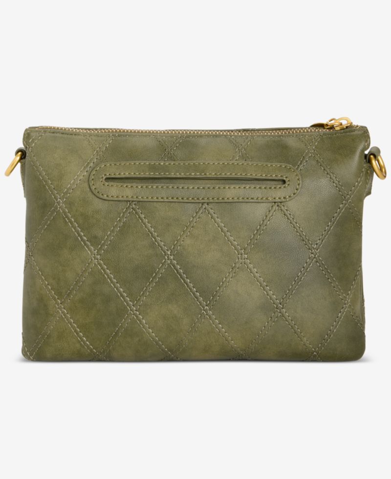 Diamond Quilted Double Compartment Crossbody Bag