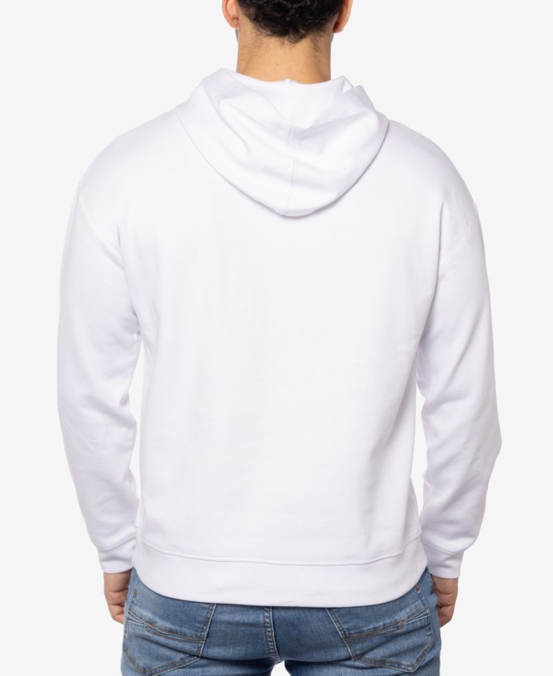 Men's Rhinestone Embellished Skull Pullover Hoodie