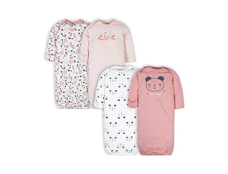 Baby Girls Fleece-Lined Gb 4Pk Gowns