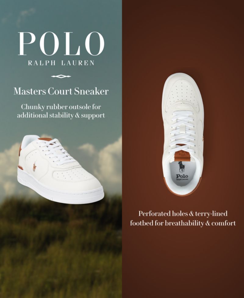 Men's Masters Court Lace-Up Sneakers