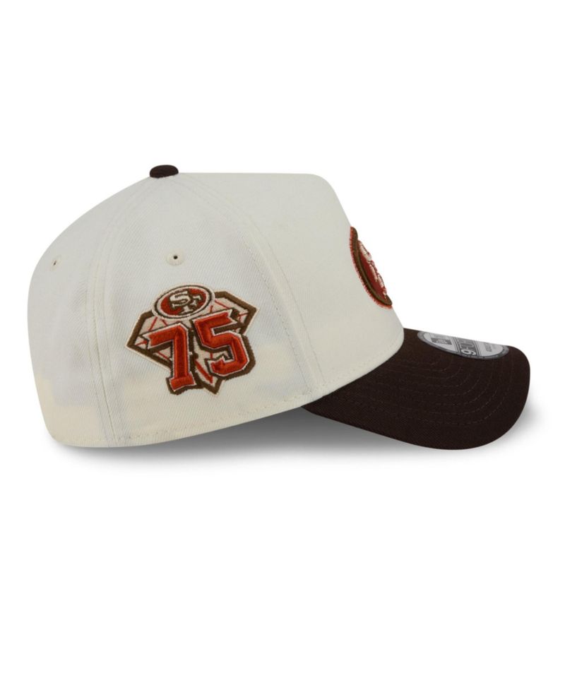Men's Cream/Brown San Francisco 49ers Pumpkin Spice A-Frame 9FORTY Adjustable Hat