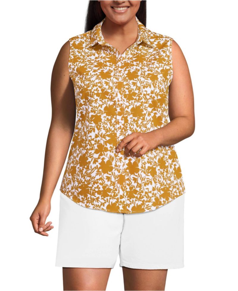 Plus Size No Iron Sleeveless Shirt