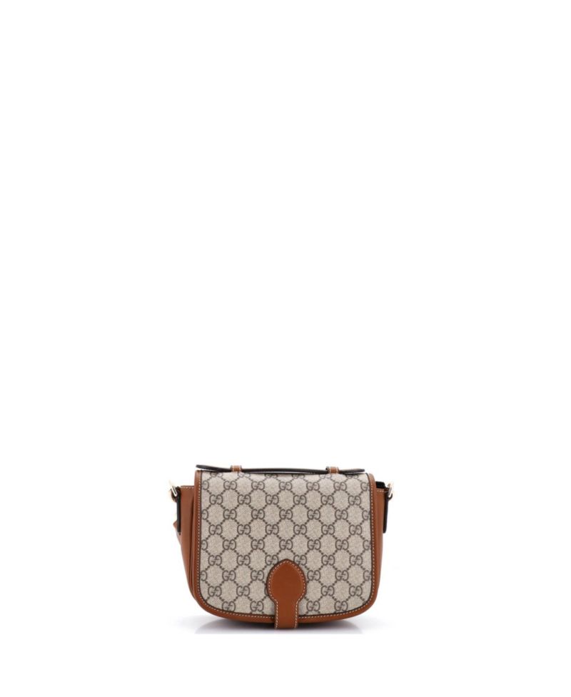 Mini GG Emblem Flap Crossbody Bag GG Coated Canvas