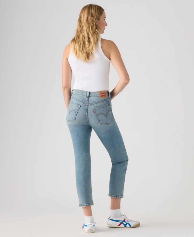 Women's Wedgie Straight-Leg High-Rise Cropped Jeans