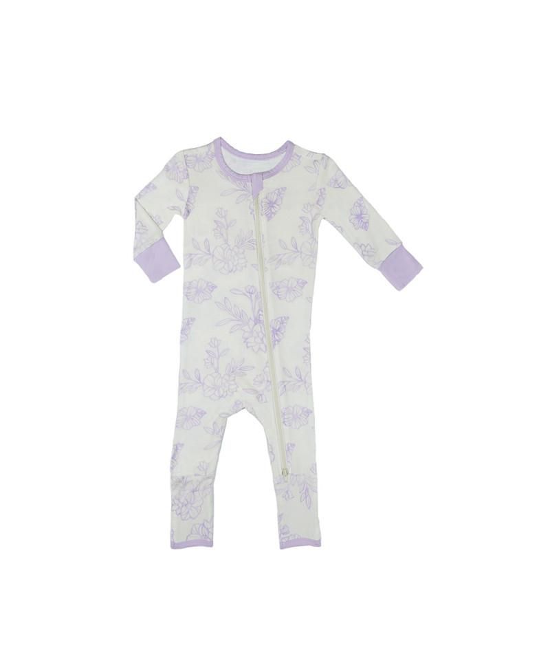 Baby Girls Grey by Everly Grey Convertible Romper Fitted Long Sleeve Pajama