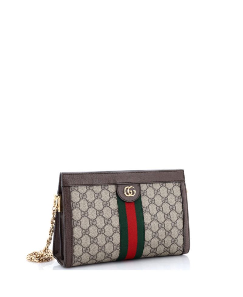 Small Ophidia Chain Shoulder Bag GG Coated Canvas