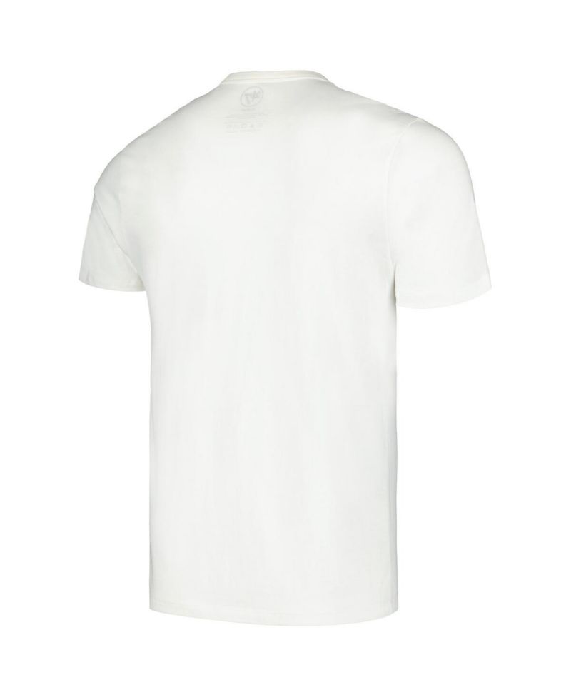 Men's White Detroit Lions Flag Script Franklin T-Shirt