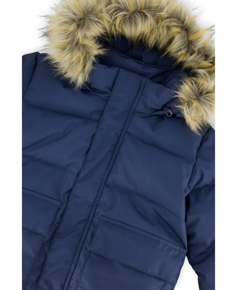 Little and Big Unisex (6-14) Winter Jacket with Faux-Fur Hood