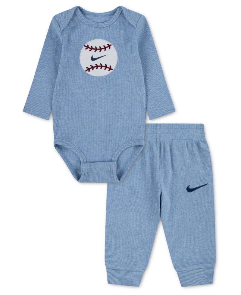 Baby Boys' Readyset Grow Baseball Long-Sleeve Bodysuit and Pants, 2-Piece Set