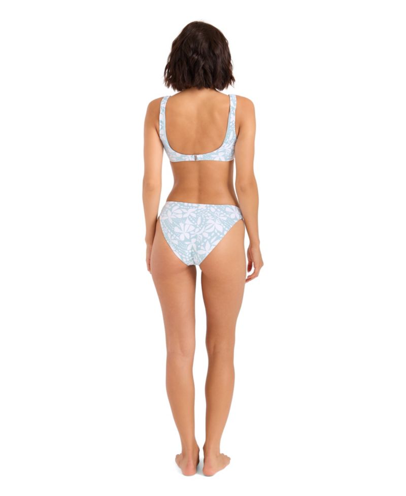 Women's Printed Scoop Neck Bikini Top
