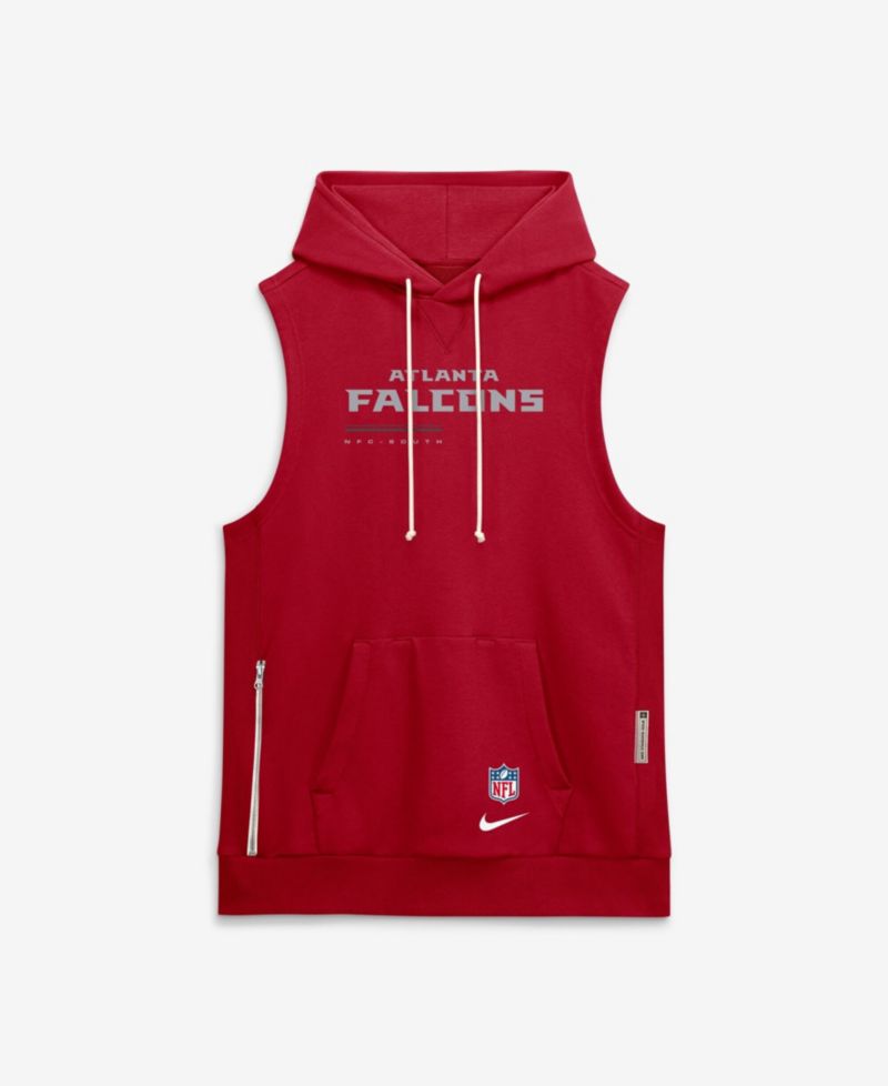 Men's Red Atlanta Falcons Sideline Standard Issue Dri-FIT Sleeveless Hoodie