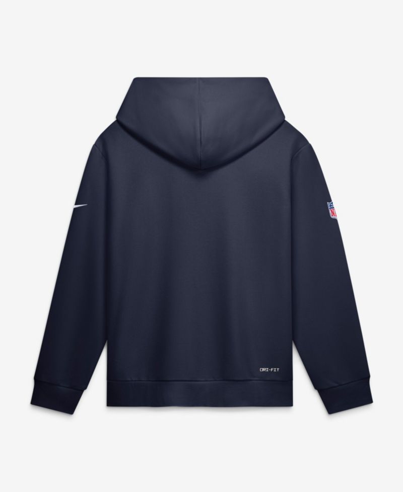 Men's Navy Dallas Cowboys Sideline Standard Issue Quarterback Scramble Dri-FIT Full-Zip Hoodie