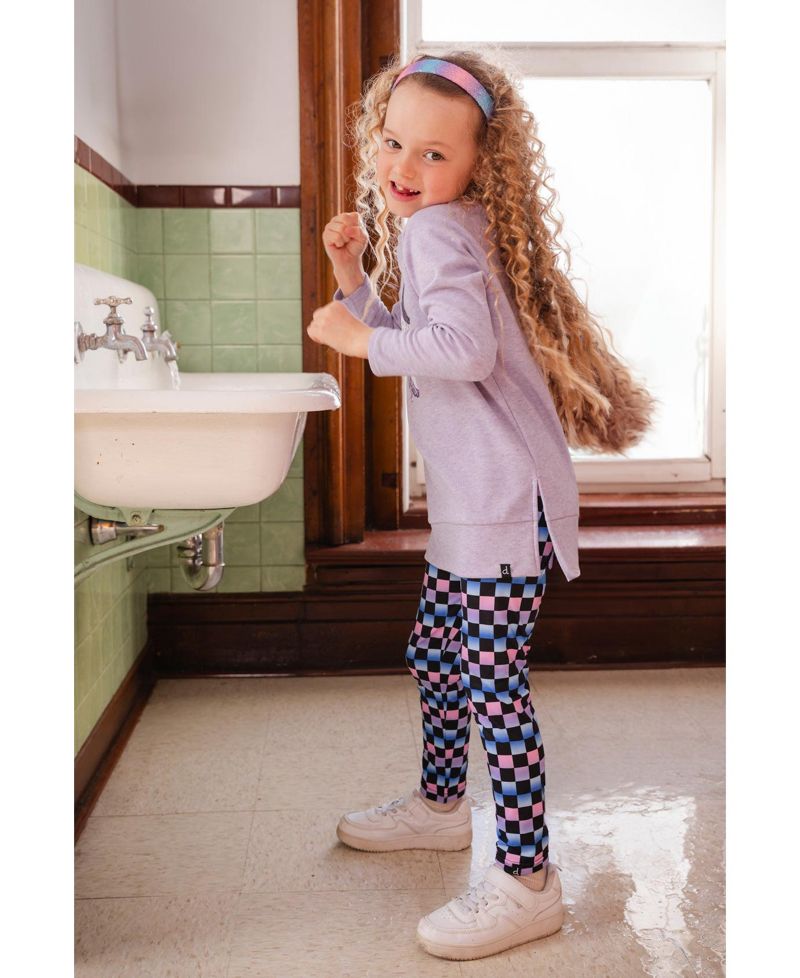 Little and Big Girl (6-12) Leggings Checkered Print