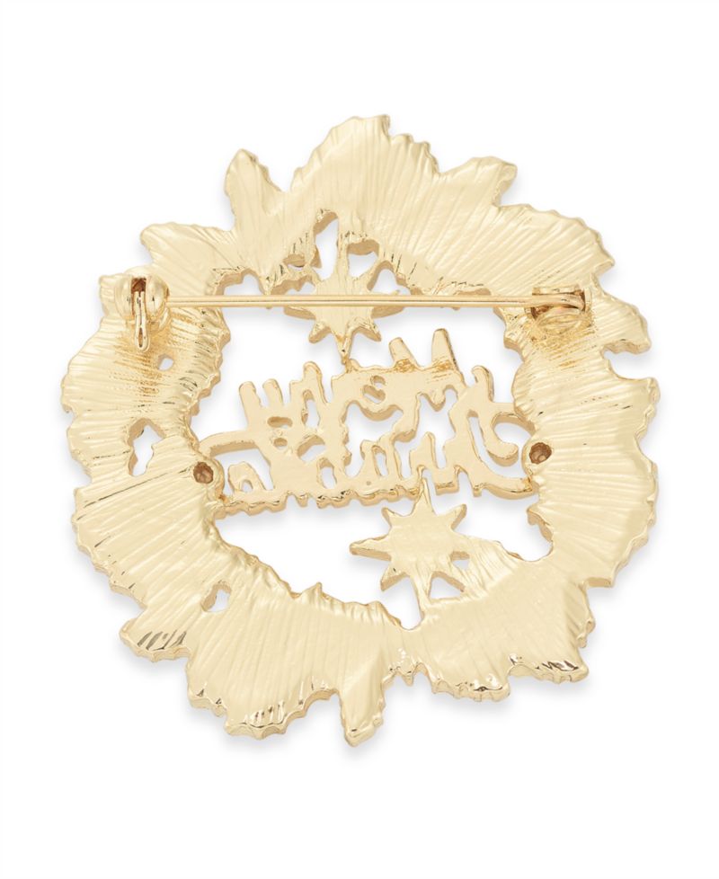 Crystal Wreath Pin