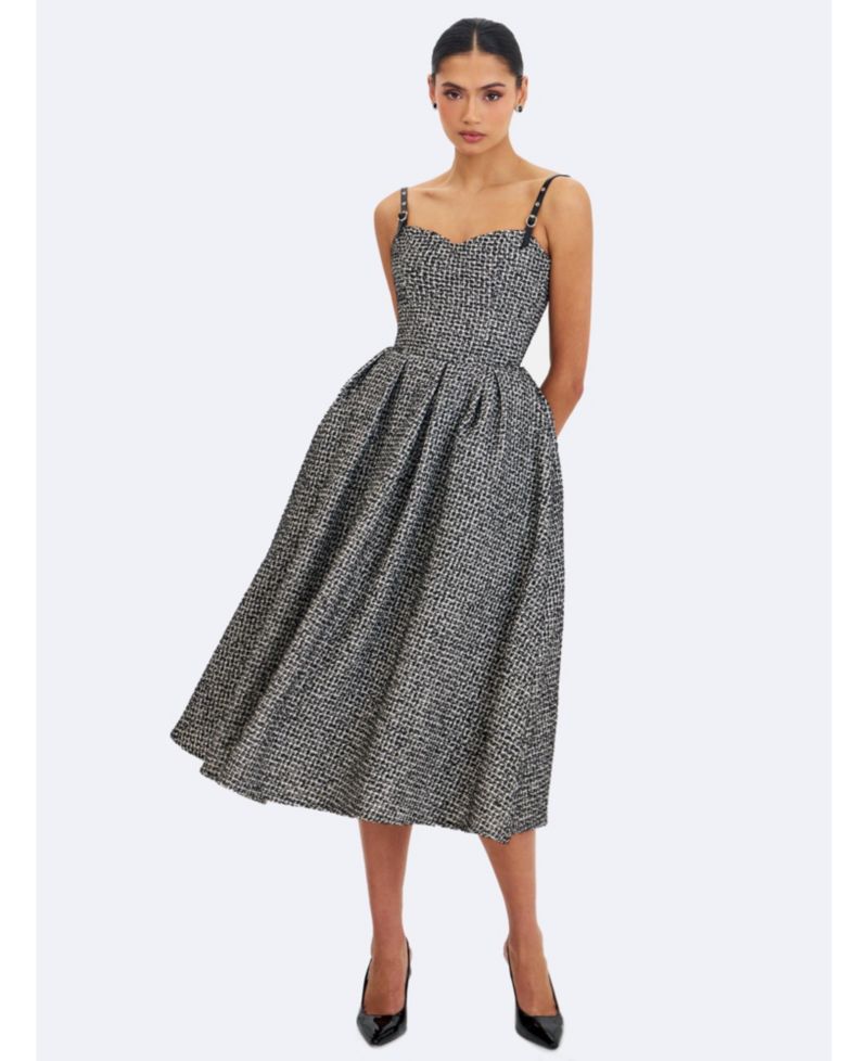 Women's Katalina Tweed Backless Midi Dress