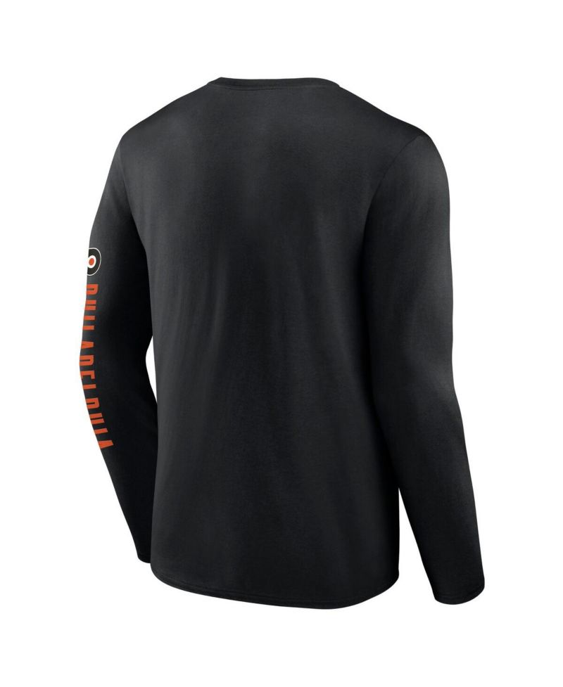 Men's Black Philadelphia Flyers Headline Long Sleeve T-Shirt
