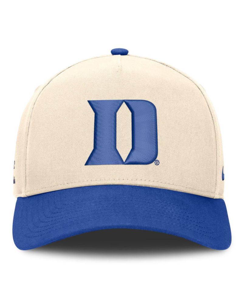 Men's and Women's Natural/Royal Duke Blue Devils Campus Prep Rise Adjustable Hat