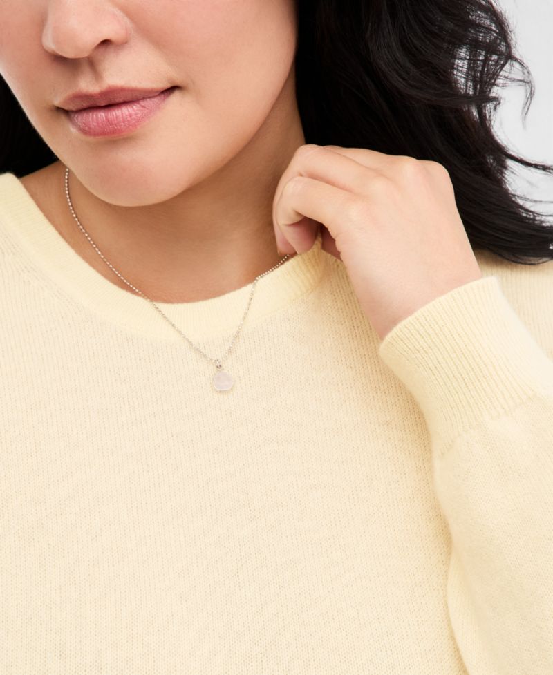 100% Cashmere Women's Petite Long-Sleeve Crewneck Sweater