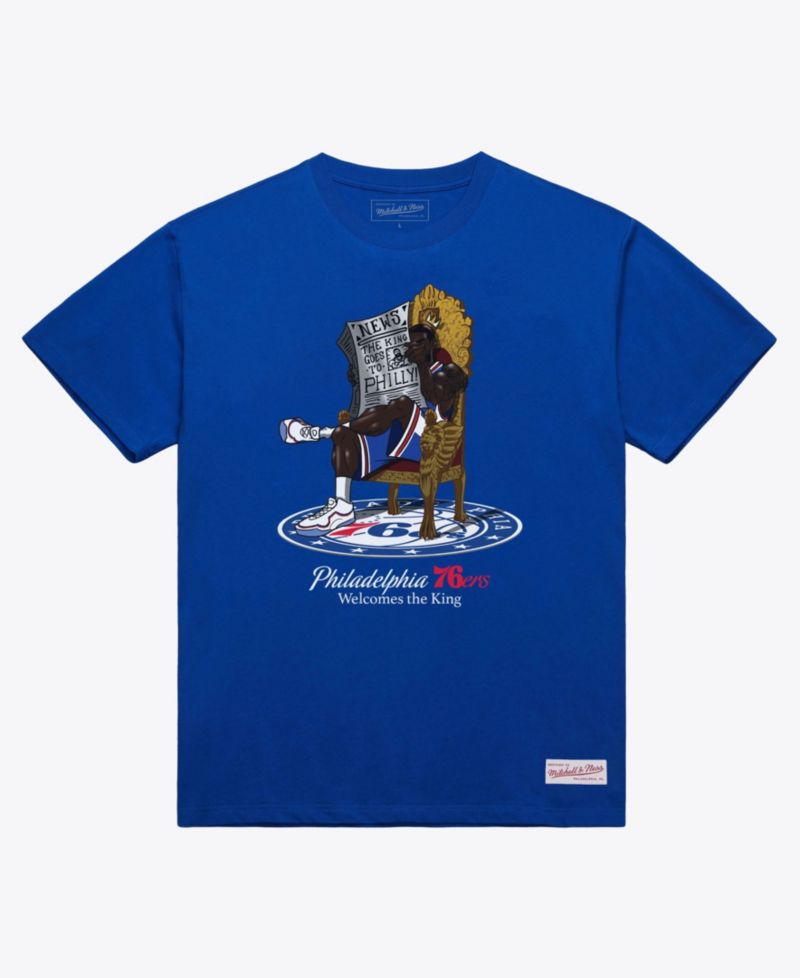 Men's LeBron James Royal Philadelphia 76ers Caricature T-Shirt