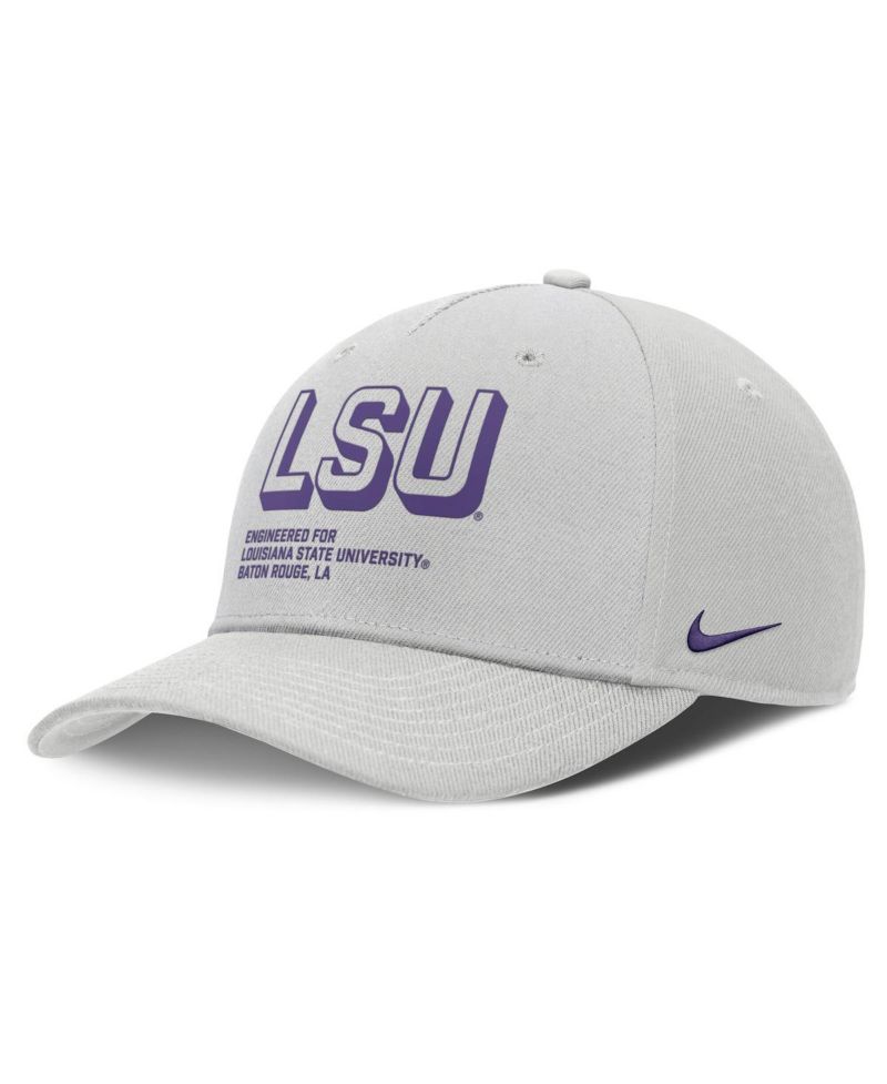 Men's Gray LSU Tigers 2025 Sideline Dust Pinched Rise Adjustable Hat