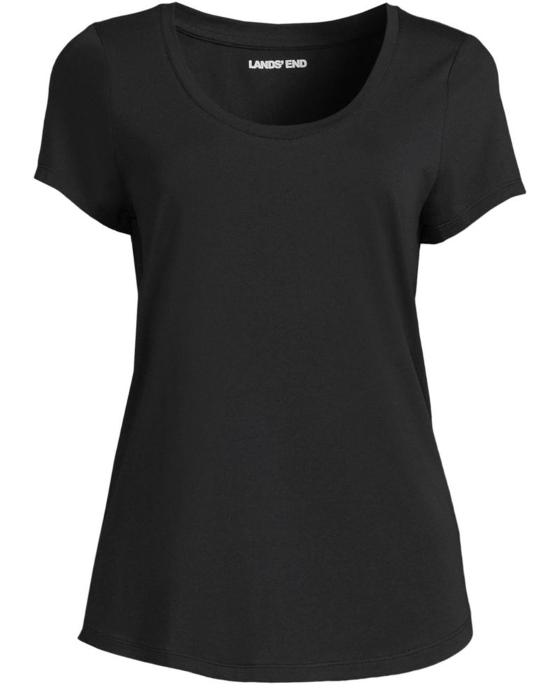 Women's Short Sleeve Lightweight Jersey Scoop Neck T-shirt