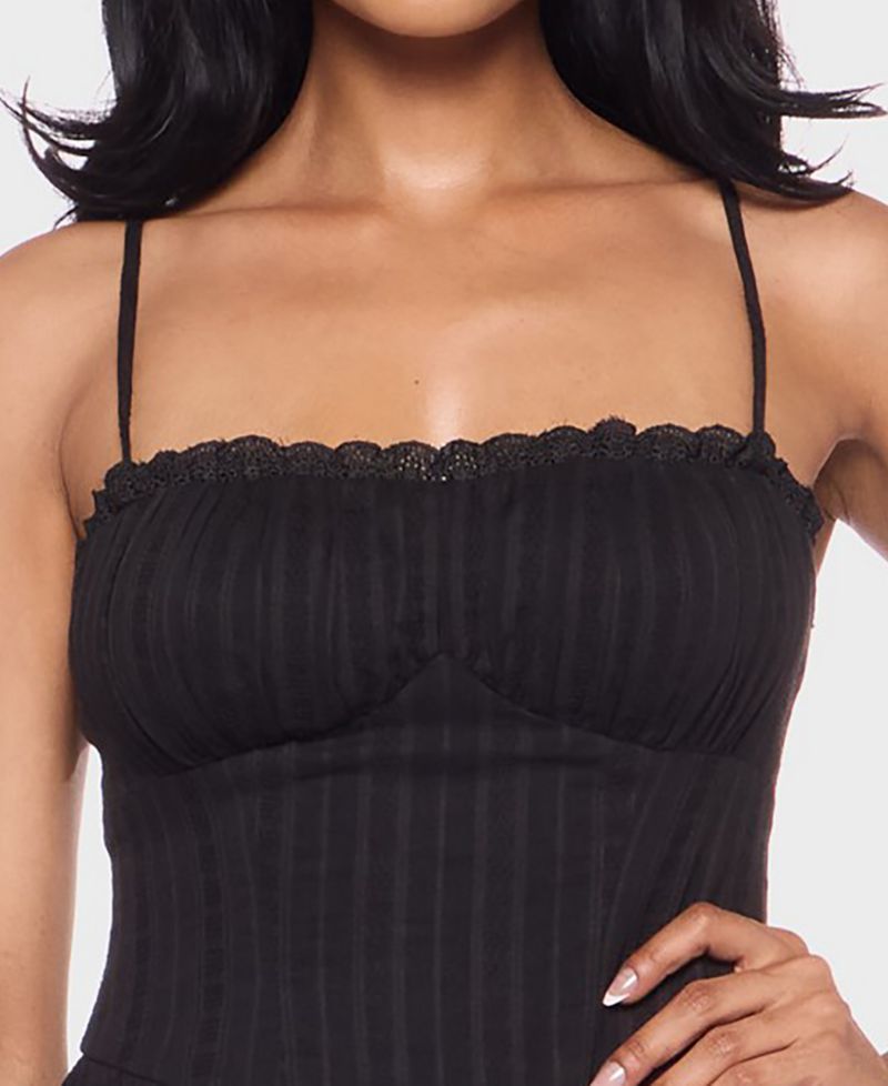 Juniors' Square Neck Mini Dress