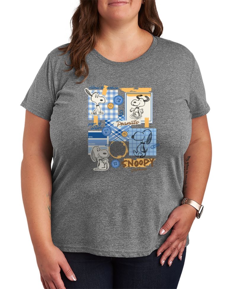 Plus Size Peanuts Snoopy Fashion Sketchbook Graphic T-Shirt