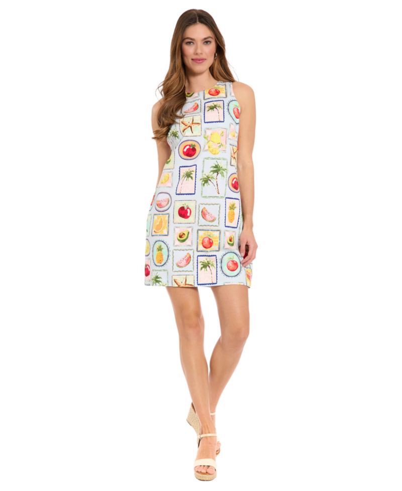 Petite Sleeveless Crewneck Short Dress