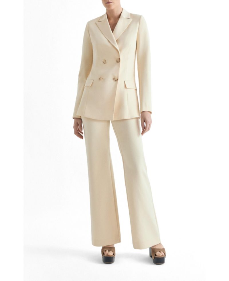 Women's Plain Double-breasted Blazer