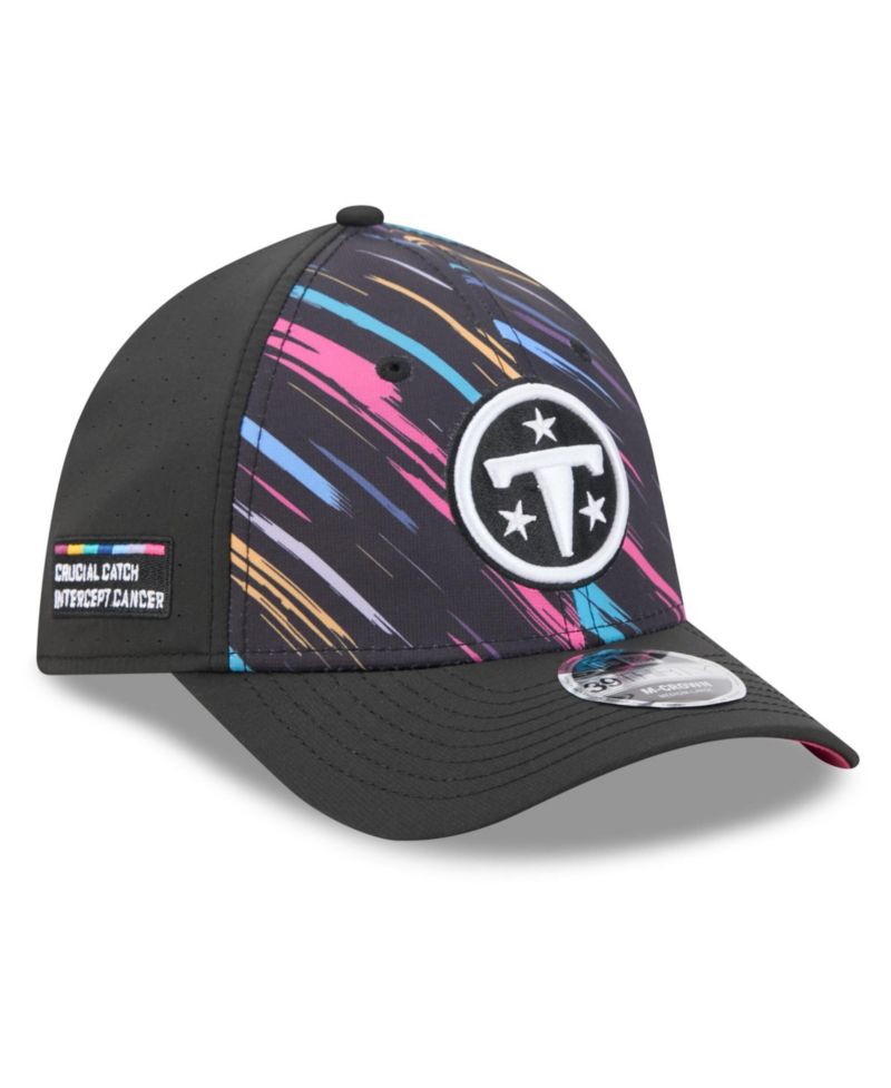 Men's Black Tennessee Titans 2026 NFL Cruical Catch 39THIRTY M-Crown Stretch Hat