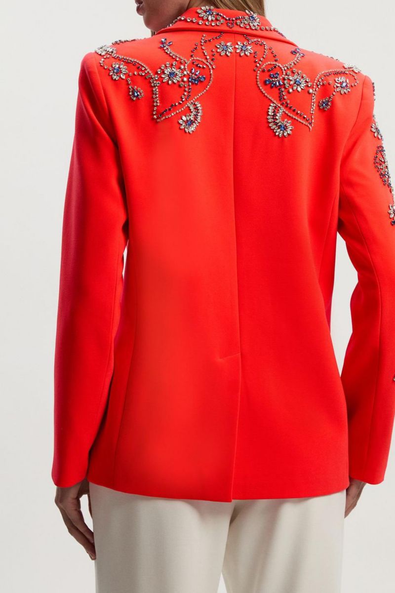 Women's Embellished Single Breasted Blazer