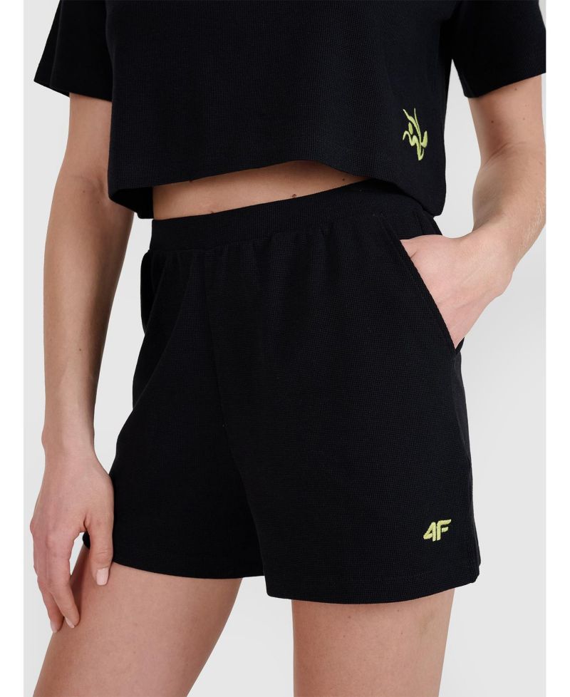 Women's Waffle Knit Short Sweatpants Regular Fit