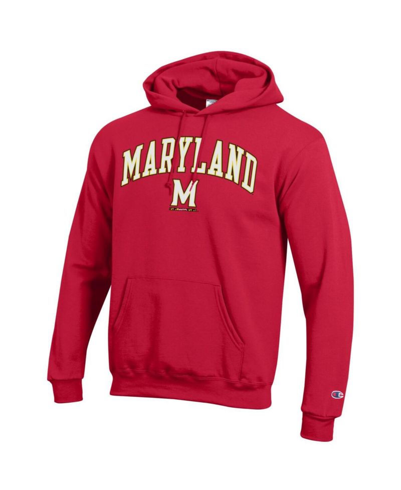 Men's Red Maryland Terrapins Arch Over Logo Pullover Hoodie