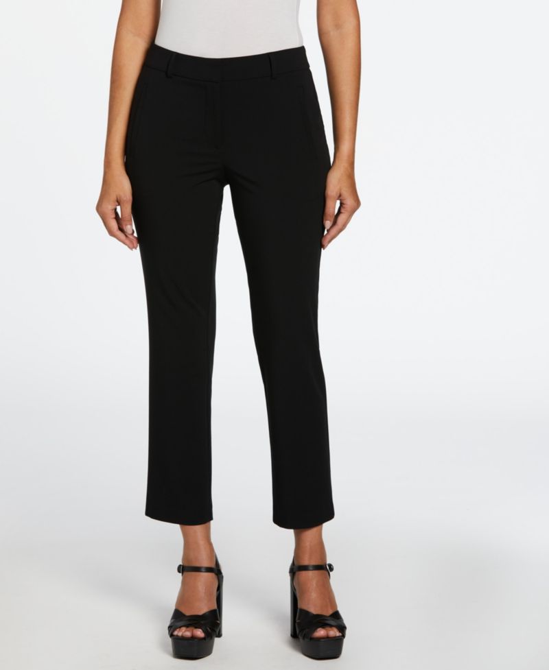 Petite Classic Fit Clean Straight Leg Ankle Pants