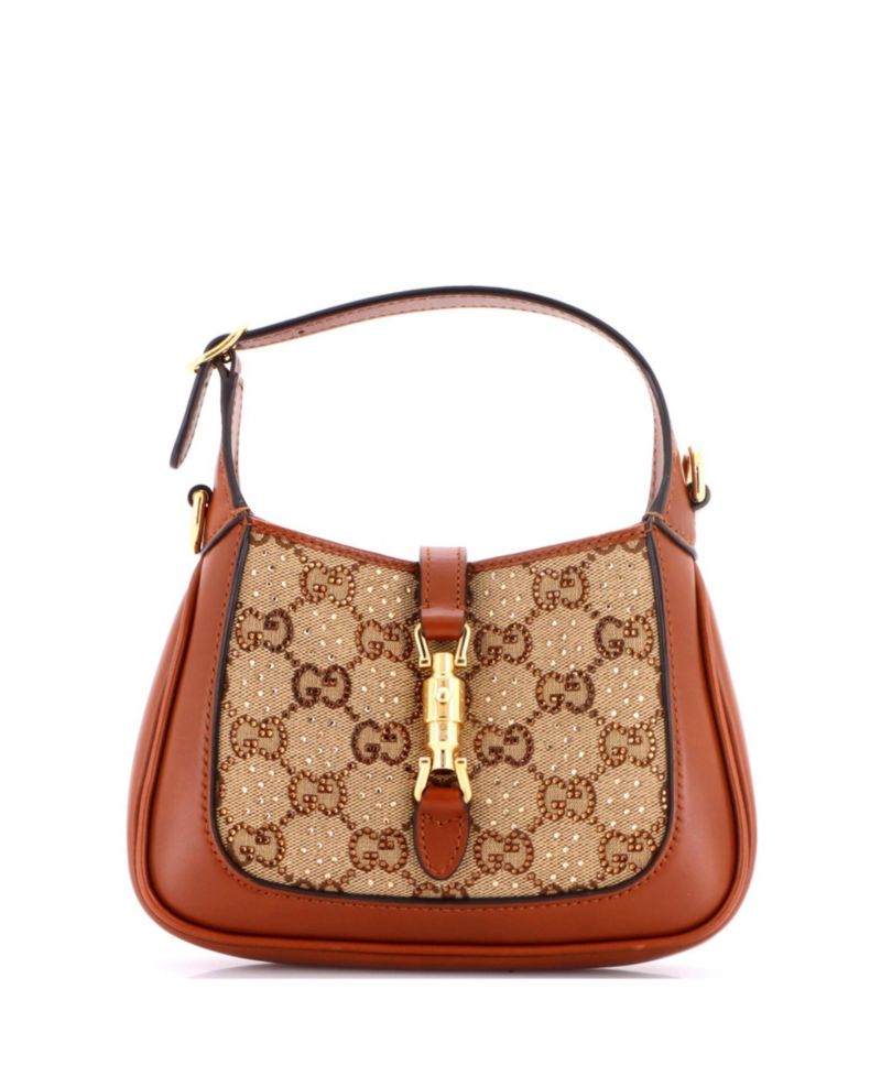 Mini Jackie 1961 Chain Hobo Crystal Embellished GG Canvas