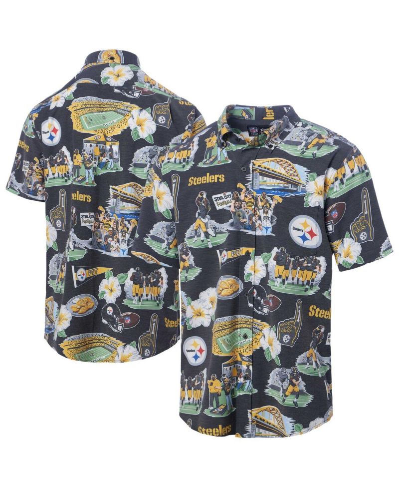 Men's Black Pittsburgh Steelers Scenic Button-Down Shirt