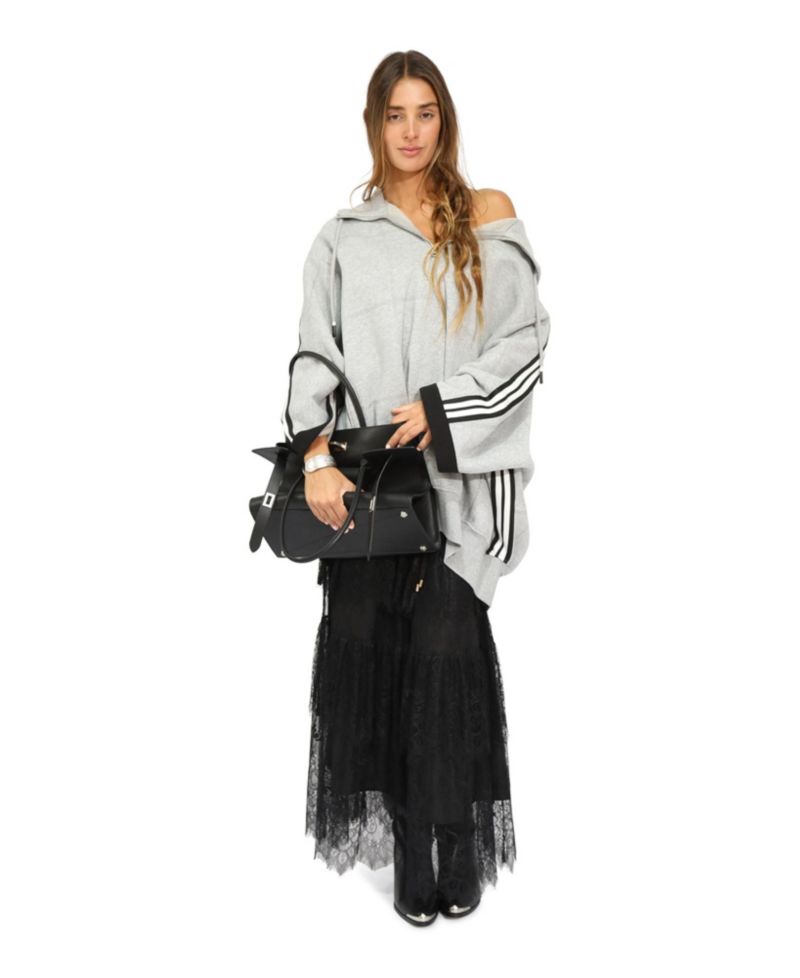 Women's Belle and Bloom Living by the Ocean Oversized Striped Hoodie