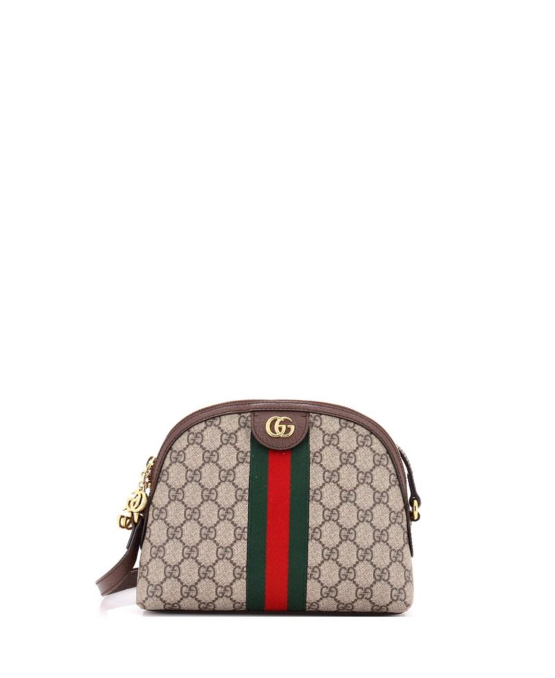 Small Ophidia Dome Shoulder Bag GG Coated Canvas