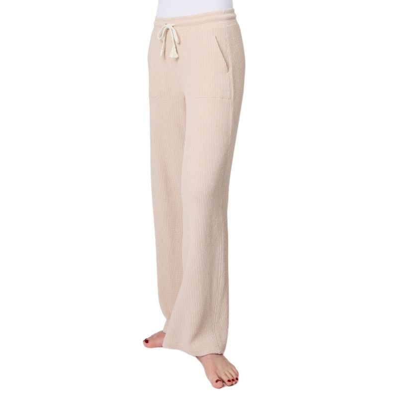 Women's Ripple Knit Long Wide Leg Pant