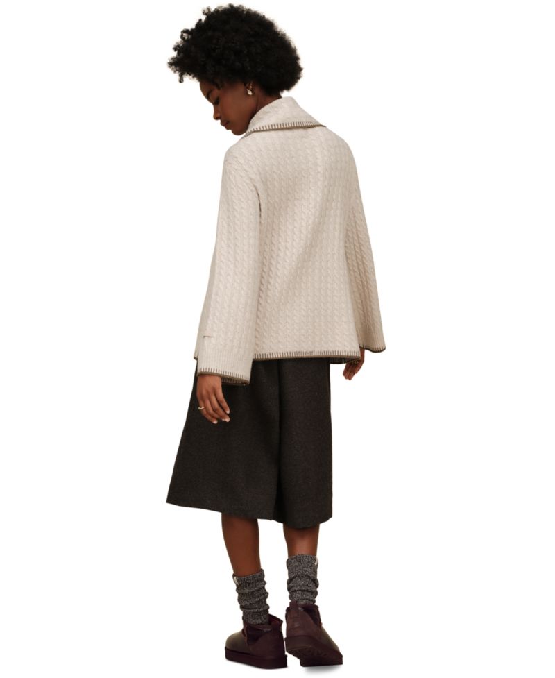 Women's Rylynn Quarter-Zip Cable-Knit Sweater