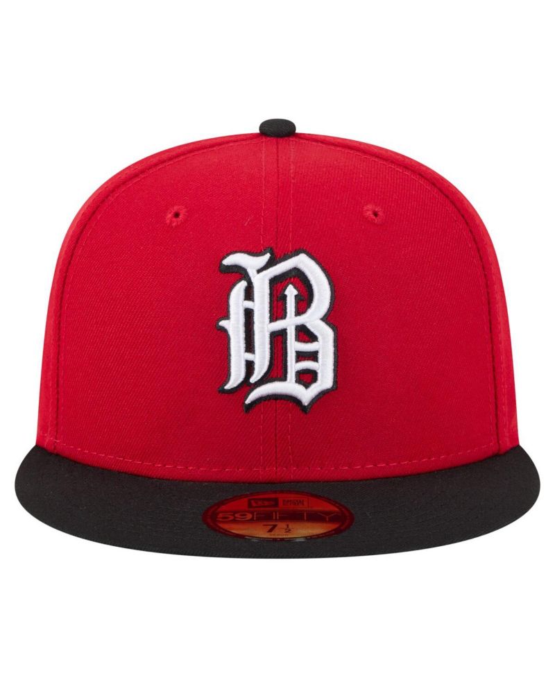 Men's Red/Black Birmingham Barons Authentic Collection 59FIFTY Fitted Hat
