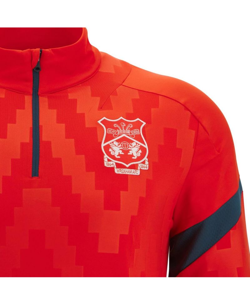 Men's Red Wrexham Training Quarter-Zip Pullover Hoodie