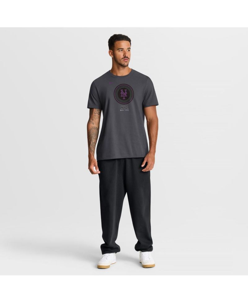 Men's Anthracite New York Mets City Connect Wordmark T-Shirt