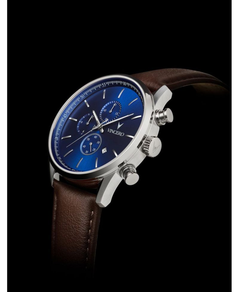 Men's The Chrono S2 316L Stainless Steel Watch with Italian Leather Strap