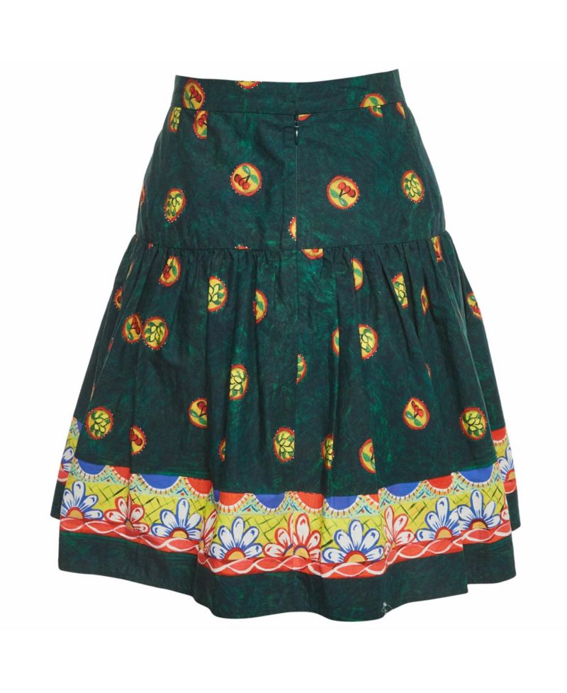 Women's Cherry Print Cotton Mini Skirt