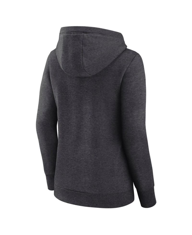 Women's Heather Charcoal Phoenix Suns Triumphant V-Neck Pullover Hoodie