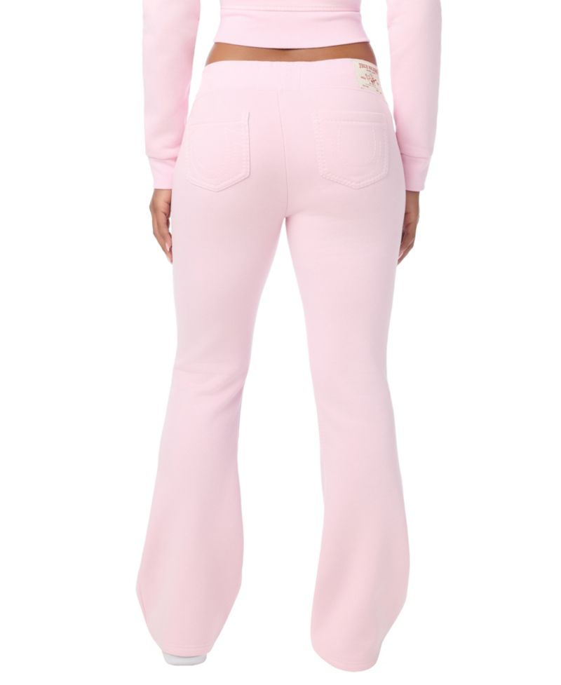 Women's Raw Edge Big T Pull-On Cotton-Blend Bootcut Pants