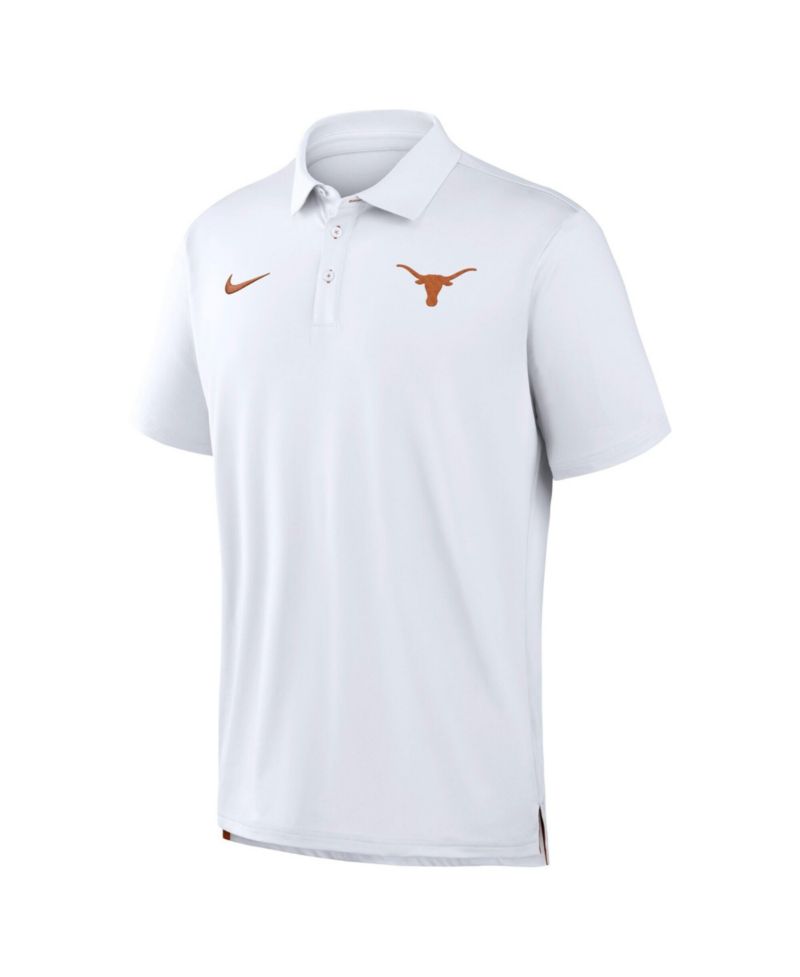 Men's White Texas Longhorns 2026 Sideline Tour Dri-FIT Polo Shirt